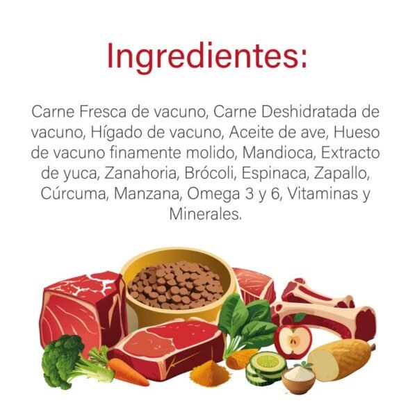 Deshidratado Vacuno 7 Kg Razas Peq y Cachorros - Imagen 2