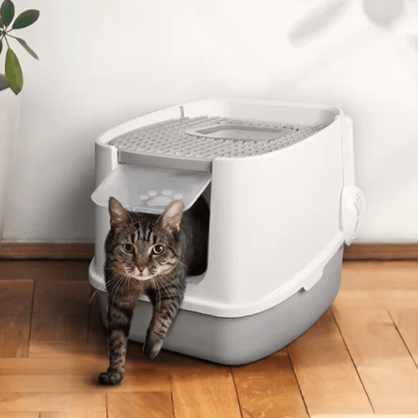 Caja De Arena Para Gatos Cerrada, Grande Premium - Imagen 4