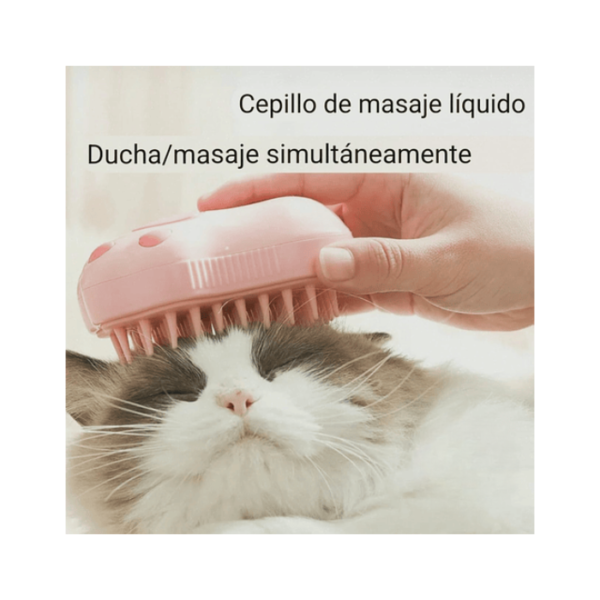 Cepillo A Vapor Cepillo Rosa Quita Pelos Perro Gato Mascotas - Imagen 8