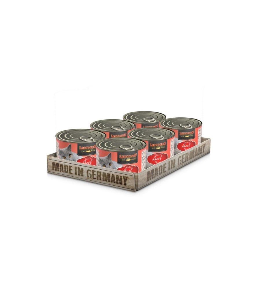 Lata Leonardo Gato Quality Selection Adulto Ternera 200GR x6 Unidades