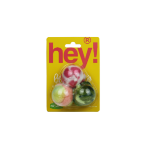 HEY! 3 BOLAS DE PELUCHE CON SONIDO 4 CM