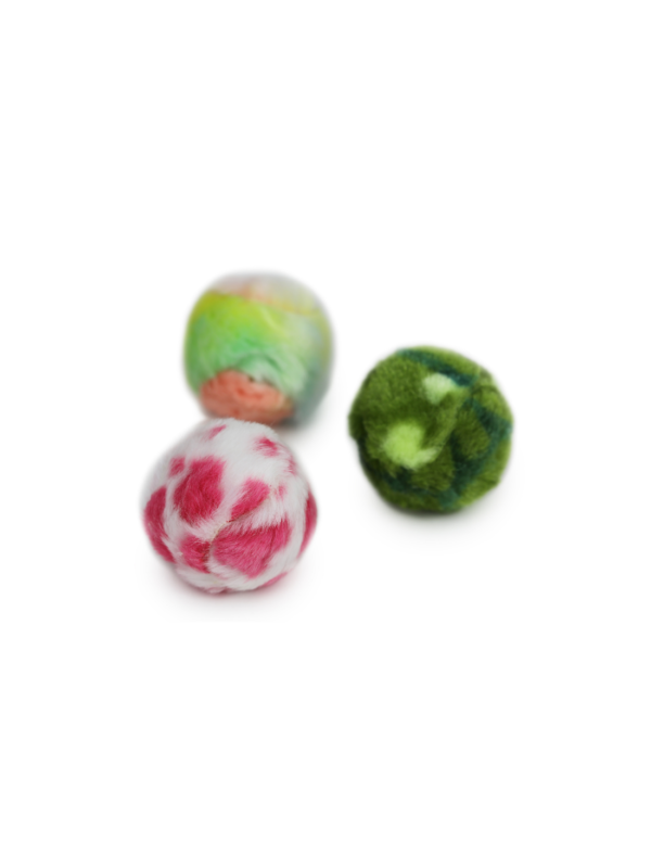 HEY! 3 BOLAS DE PELUCHE CON SONIDO 4 CM - Imagen 2