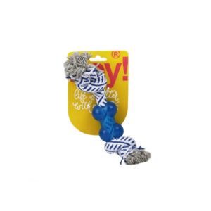 HEY! JUGUETE DE CUERDA 2 NUDOS TPR PARA PERROS 23 CM