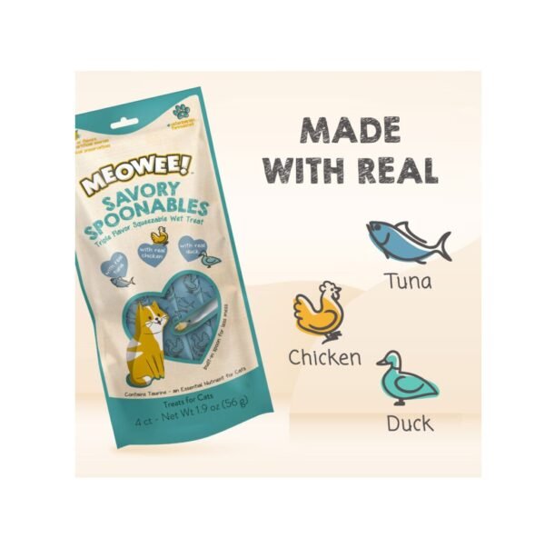 Snack Meowee Tuna Chicken & Duck 4 Tubos 56 GR (P-00003) - Imagen 3