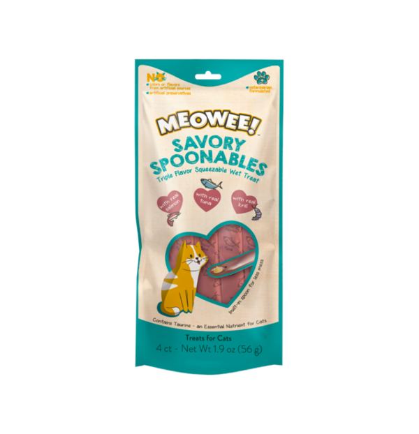 Snack Meowee Salmon Tuna & Shrimp 4 Tubos 56 GR (P-00009)