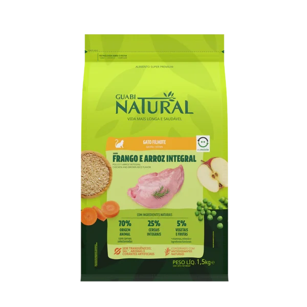 Guabi Super Premium Kitten Pollo Y Arroz Integral 1,5 Kg